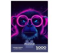 Puzzles De 1000 Pièces Pour Adolescents Neon Monkey Portrait Puzzles Pour Adolescents, Jouets Anti-stress, Cadeaux Pour Femmes, Cadeaux Anti-stress 70x50cm/1000pcs