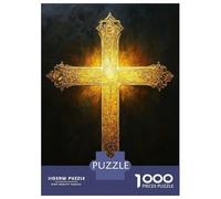 Puzzles De 1000 Pièces Pour Adolescents Ornate Golden Cross Puzzle Jeux Relaxants Décoration Murale Cadeaux Pour Les Amis Et La Famille 70x50cm/1000pcs