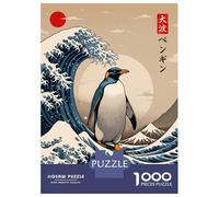 Puzzles De 1000 Pièces Pour Adolescents Penguin Great Wave Puzzle Jeux Relaxants Une Œuvre D'art Cadeaux D'anniversaire Uniques 70x50cm/1000pcs