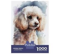 Puzzles De 1000 Pièces Pour Adolescents Poodle Watercolor Puzzle Jeux Relaxants Décoration Murale Cadeaux Pour Les Amis Et La Famille 70x50cm/1000pcs