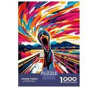 Puzzles De 1000 Pièces Pour Adolescents Pop Art Vision of The Scream Puzzle Jeux Relaxants Décoration Murale Cadeaux Pour Les Amis Et La Famille 38x26cm/1000pcs