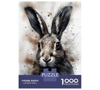 Puzzles De 1000 Pièces Pour Adolescents Rabbit Beauty Inked Bunny Puzzle Adulte Jeu Manuel Amusant Et Humoristique Cadeau Anti-stress 52x38cm/1000pcs