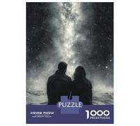 Puzzles De 1000 Pièces Pour Adolescents Romantic Stargazing Under The Milky Way - Charcoal Art Puzzles Pour Adultes Jeux Amusants Décoration Parfaite Pour Un Anniversaire, Noël 52x38cm/1000pcs
