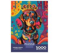 Puzzles De 1000 Pièces Pour Adolescents Royal Dachshund Puzzles Pour Adolescents, Jouets Anti-stress, Cadeaux Pour Femmes, Cadeaux Anti-stress 38x26cm/1000pcs