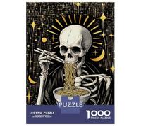 Puzzles De 1000 Pièces Pour Adolescents Skeleton Loves Noodle Puzzle Jeux Relaxants Décoration Murale Cadeaux Pour Les Amis Et La Famille 70x50cm/1000pcs