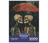 Puzzles De 1000 Pièces Pour Adolescents Skeletons Sharing Umbrella Puzzle Jeux Relaxants Une Œuvre D'art Cadeaux D'anniversaire Uniques 70x50cm/1000pcs