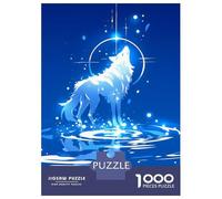 Puzzles De 1000 Pièces Pour Adultes Celestial Wolf Puzzle Anti-stress, Jouet De Décoration Intérieure, Difficile Et Stimulant 70x50cm/1000pcs