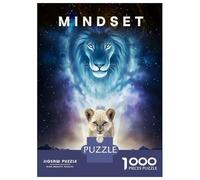 Puzzles De 1000 Pièces Pour Adultes Lion Mindset Power Within Puzzle Jeux De Famille Difficile Difficile Cadeaux Uniques Pour Anniversaire Et Noël 38x26cm/1000pcs