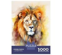 Puzzles De 1000 Pièces Pour Adultes Lion Watercolor Portrait Puzzle Adulte Jeux Relaxants Défi Difficile Aide À Exercer Le Cerveau 70x50cm/1000pcs