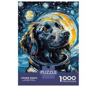 Puzzles De 1000 Pièces Pour Adultes Retriever Astronaut Puzzle Adulte Jeux Relaxants Défi Difficile Aide À Exercer Le Cerveau 52x38cm/1000pcs