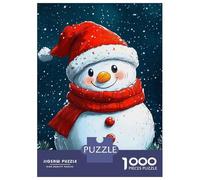 Puzzles De 1000 Pièces Pour Adultes Smiling Snowman Winter Puzzle Anti-stress, Jouet De Décoration Intérieure, Difficile Et Stimulant 38x26cm/1000pcs