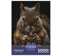 Puzzles De 1000 Pièces Pour Adultes Squirrel Chess Puzzle Jeux De Famille Difficile Difficile Cadeaux Uniques Pour Anniversaire Et Noël 70x50cm/1000pcs