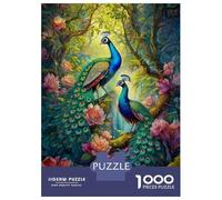 Puzzles De 1000 Pièces Pour Adultes Two Beautiful Peacock Puzzle Jeux De Famille Difficile Difficile Cadeaux Uniques Pour Anniversaire Et Noël 38x26cm/1000pcs