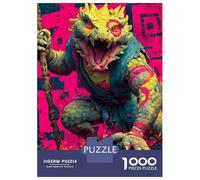 Puzzles De 1000 Pièces Pour Adultes Urban Scale - The Neon Reptile’s Fury Puzzle Jeux De Famille Difficile Difficile Cadeaux Uniques Pour Anniversaire Et Noël 70x50cm/1000pcs