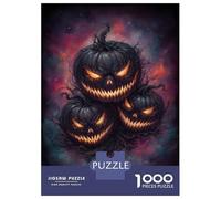 Puzzles De 1000 Pièces Spooky Stacked Halloween Pumpkins Puzzle Adulte Jeu Manuel Une Œuvre D'art Cadeaux Uniques Pour Anniversaire Et Noël 70x50cm/1000pcs