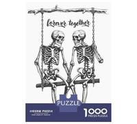 Puzzles De 1000 Pièces Swing Skeleton Love Puzzle Anti-stress, Décoration Murale, Cadeaux Uniques Pour Anniversaire Et Noël 70x50cm/1000pcs