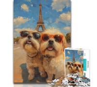 Puzzles Dog Taking Selfie 1000 Pieces Jigsaw Puzzles For Teens And Adults,Educational Toys Is Ideal As A Gift for The Whole Family 26x38cm