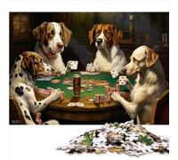 Puzzles Dogs Playing Poker, Puzzles for Adults, 1000 Piece Cardboard Puzzle, Toys for Girls and Toys for Boys, Great Gift for All Ages, Size (26x38cm)