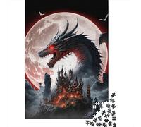 Puzzles Dragon2 500 Pieces Jigsaw Puzzle for Adults Wooden Jigsaw Suitable for Adults And over 18 Years Old Stress Relief Toys 500pcs (52x38cm)