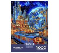 Puzzles Dream Train 1000 Piece Puzzle Puzzles for Adults Educational Games SCI-FI City Ladies' Gifts Decoration Puzzle 70x50cm/1000pcs