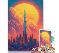 Puzzles Dubai UAE City Jigsaw Puzzle 1000 Pieces for Teenagers,Challenging Game And Family Play Birthday Present, Gifts, Wall Art 75x50cm