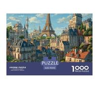 。 Puzzles Eiffel Tower Age 14+ for Adults 1000 Pieces Puzzles Market for 1000 Piece Impossible Puzzle for Adults Educational Games Gifts 70x50cm/1000pcs
