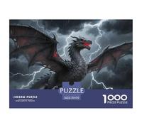 Puzzles European Dragon 1000 Pieces Challenge Toy for Adults,Thunderstorm Sky Impossible Jigsaw Puzzles 1000 Pieces Educational Games Home Decoration 70x50cm/1000pcs