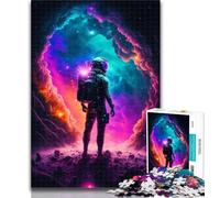 Puzzles Fantasy Astronaut Jigsaw Puzzle 1000 Pieces for Adults,for Age 14+ Impossible Game Best Gift for Adults And Teenagers 50x75cm