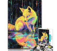 Puzzles Fantasy Fox Puzzles 1000 Pieces for Teenagers,Learning Educational Toys Family Games Birthday Present, Gifts 50x75cm