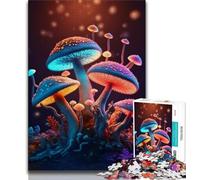 Puzzles Fantasy Mushroom Puzzles 1000 Pieces for Adults,Educational Games Home Decoration Deal As Gifts for The Whole Family (50x75cm)