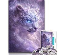Puzzles Fantasy Snow Leopard 1000 Piece Jigsaw Puzzle for Adults And Teenagers,Family Game Birthday Gifts.Challenge High Difficulty 50x75cm