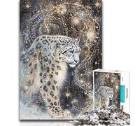 Puzzles Fantasy Snow Leopard 1000 Pieces Jigsaw Puzzles for Adults And Teens,Learning Educational Toys Family Games Enhance Love between Couples 50x75cm