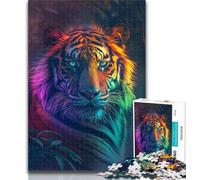 Puzzles Fantasy Tiger 1000 Piece Jigsaw Puzzles for Adults & Teens,Toys Educational Games Stress Relieving Wishlist with Santa Claus 50x75cm