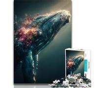 Puzzles Fantasy Whale Jigsaw Puzzles for Teenagers 1000 Pieces,Wall Decoration Unique Birthday And Xmas Gifts Suitable for And 14 (26x38cm)