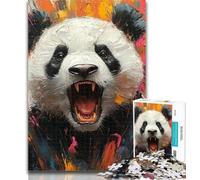 Puzzles Flame Panda 1000 Piece Jigsaw Puzzles for Adults Gifts,is Ideal As A Gift for The Whole Family Suitable for And 14 50x75cm