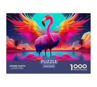 Puzzles Flamingo 1000 Piece Jigsaw Challenge Toy Tropical Animal Theme Decoration Puzzle Gifts for Men for Both Adults And Children 70x50cm/1000pcs