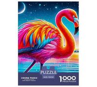 Puzzles Flamingo 1000 Pieces Educational Games Tropical Animal Theme Decoration Puzzle Ladies' Gifts for Both Adults And Children 70x50cm/1000pcs