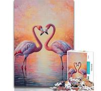 Puzzles Flamingo Couple 1000 Piece Jigsaw Puzzle for Adults And Teenagers,Educational Game for Birthday, Chrismas for And Age 14 26x38cm