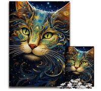 Puzzles for 1000 Piece Abstract Kintsugi Cat Puzzles for Adults Brain Teaser Game for Teenagers Perfect 1000 PCS(38x26cm)