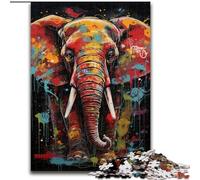 Puzzles for 1000 Piece African Elephant Impossible Jigsaw Puzzles for Adults with Family Interactive Game, for Ages 14+ (Size 26x38cm)