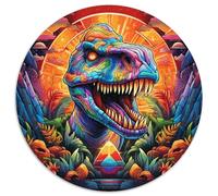 Puzzles for 1000 Piece Ancient Dinosaurs Round JigsawPuzzle 1000 Pieces for Adults Educational Activity for Cognitive Skills Cognitive Skill Improvement (67.5x67.5cm)