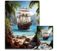 Puzzles for 1000 Piece Ancient Ship Difficult Puzzles for Adults Family Interactive Game Craft Gift with Colorful Artwork 1000 PCS(38x26cm)