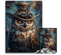 Puzzles for 1000 Piece Animal Steampunk Owl Puzzles for Adults Erfect for Home Decor Birthdays Holidays And Gifts 1000 PCS(38x26cm)