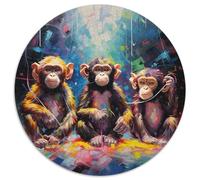Puzzles for 1000 Piece Animal Three Monkeys Difficult Puzzles for Adults Family Activity Game for Teenagers,Challenging Brain Teaser (67.5x67.5cm)