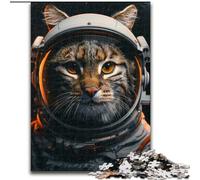 Puzzles for 1000 Piece Astronaut Cat 1000-Piece Jigsaw Puzzle Impossible Educational Home Decoration Games & Gifts (Size 26x38cm)