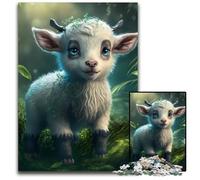 Puzzles for 1000 Piece Baby Animal Goat Jigsaw Puzzles for Adults Challenging Brain Teaser for Teenagers Family Fun Interactive Game 1000 PCS(75x50cm)