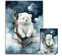 Puzzles for 1000 Piece Baby Polar Bear Challenging Puzzles Interactive Family Game Ideal Family Activity Game 1000 PCS(75x50cm)