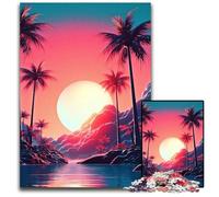 Puzzles for 1000 Piece Beautiful Sunrise Wooden Jigsaw Ideal for Teenagers & Collectors Travel Gift Family Activity 1000 PCS(75x50cm)