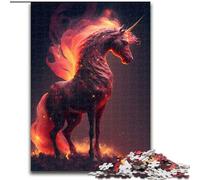 Puzzles for 1000 Piece Blazing Unicorn Impossible Jigsaw Puzzles for Adults size 50x75cm Brain Teaser & Home Decor, Perfect