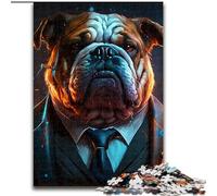 Puzzles for 1000 Piece Boss Bulldog Jigsaw Puzzles Ideal for And Family Fun for Holidays, Birthdays (Size 26x38cm)